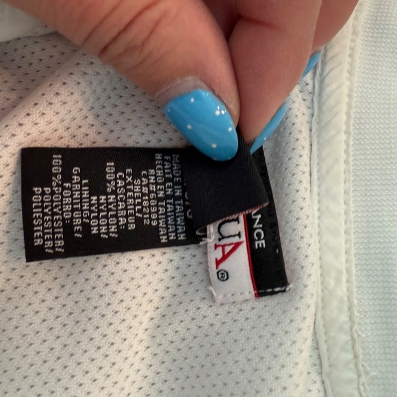 lightweight Antigua womens golf jacket white purple windbreaker with pockets L - Picture 3 of 6